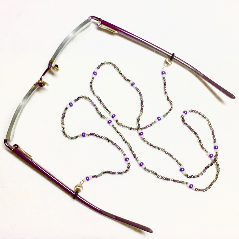 "Pewter & Purple" Artisan Eyeglass Chain